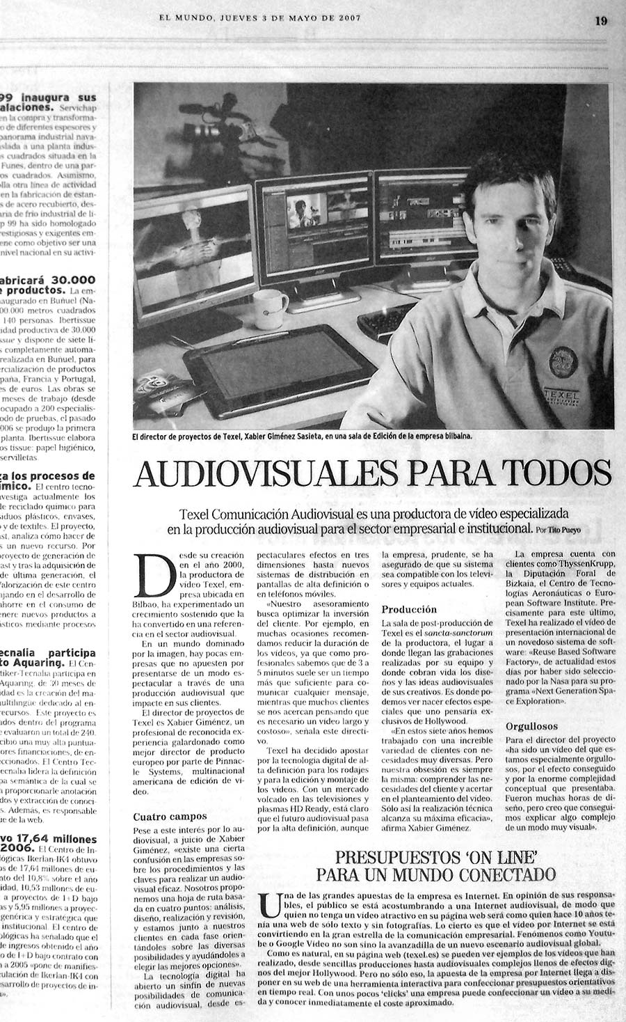 Entrevista Texel en El Mundo