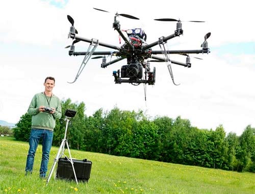 Drone de grabaciones aereas